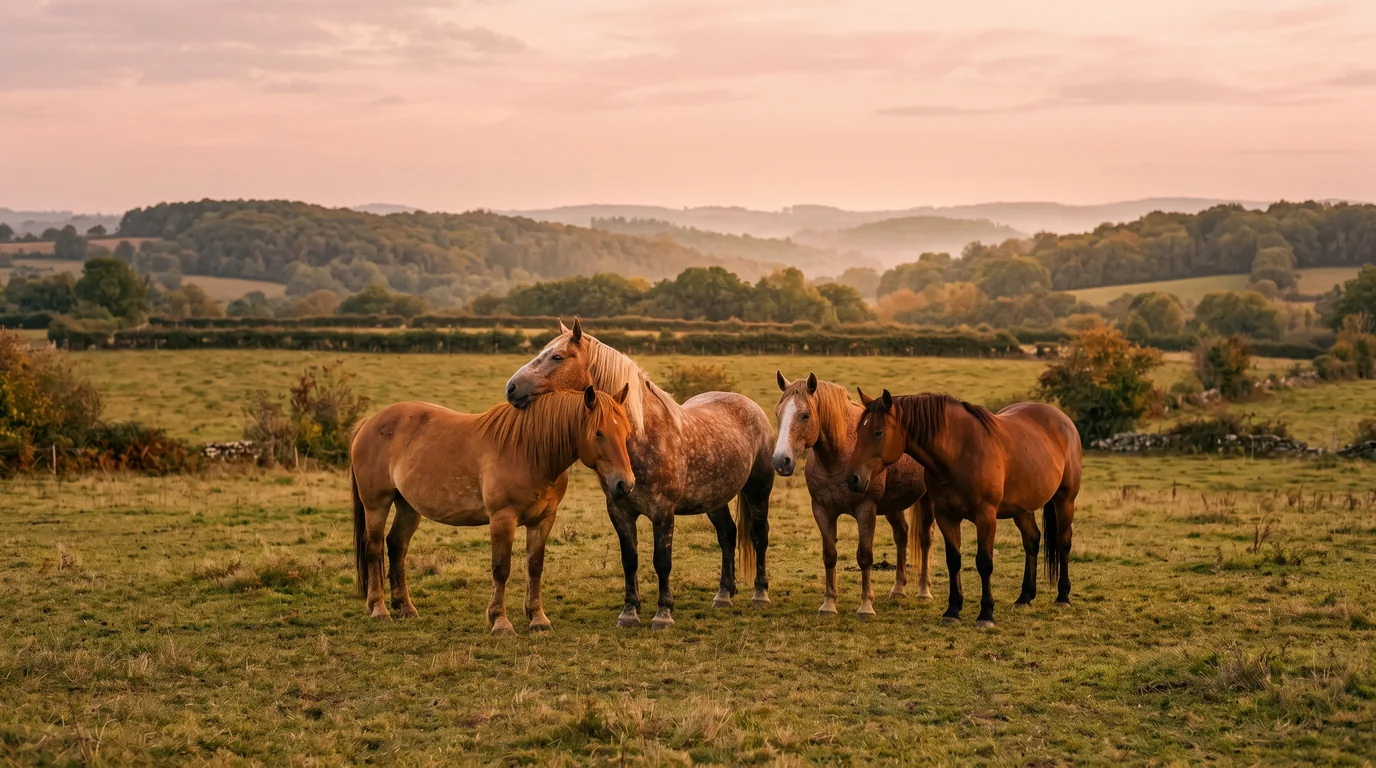 Les chevaux du L'écurie des 3 Saints en liberté, Corrèze